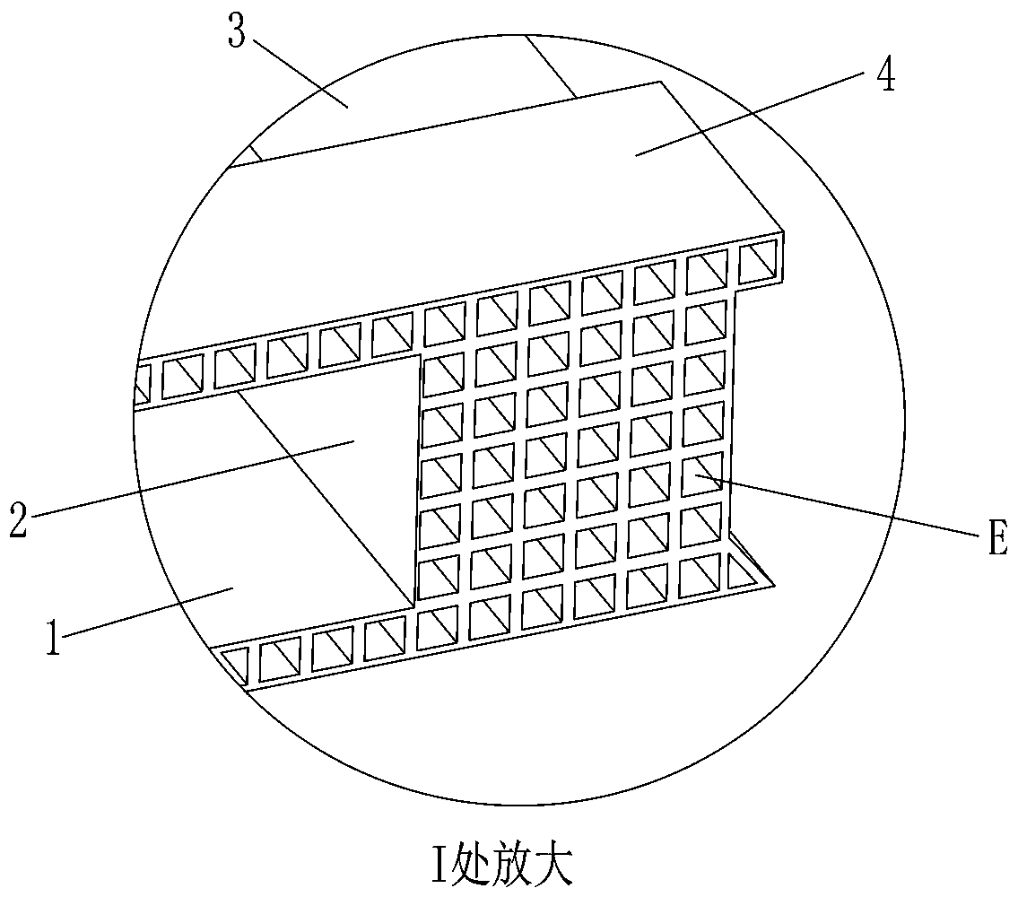 Hollow extrusion integrated plastic clamping plate, and production process and equipment thereof