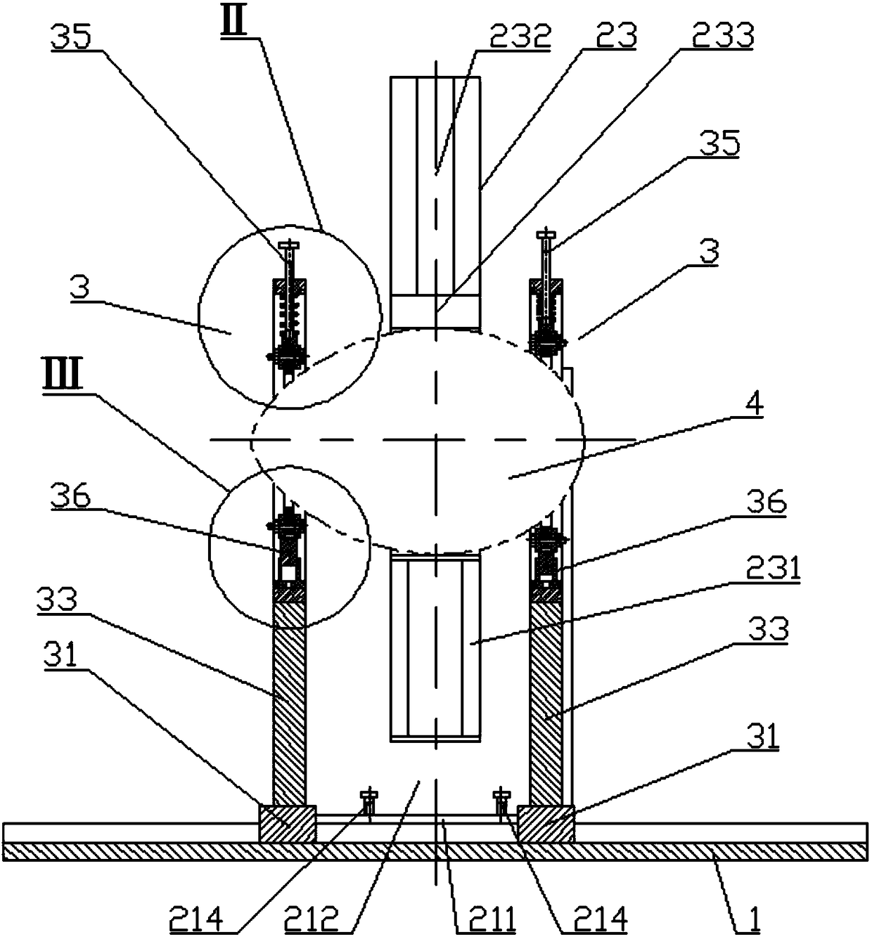 A rapid positioning measuring device and measuring method for an egg-shaped pressure-resistant shell