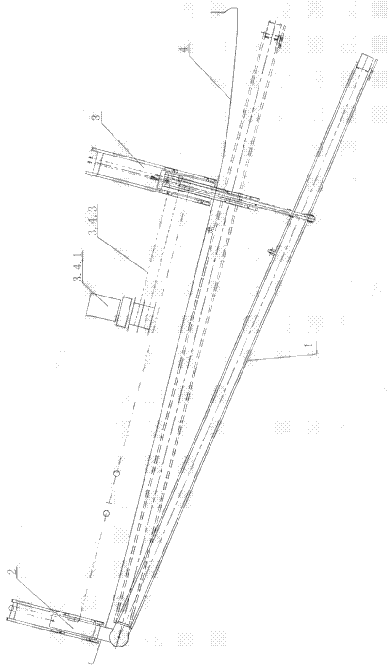 Remote outward-spreading translating gangway ladder