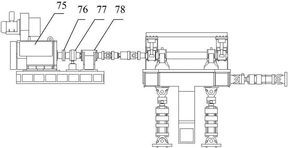 High-speed EMU axle box bearing three-degree-of-freedom dynamic loading reliability test bench