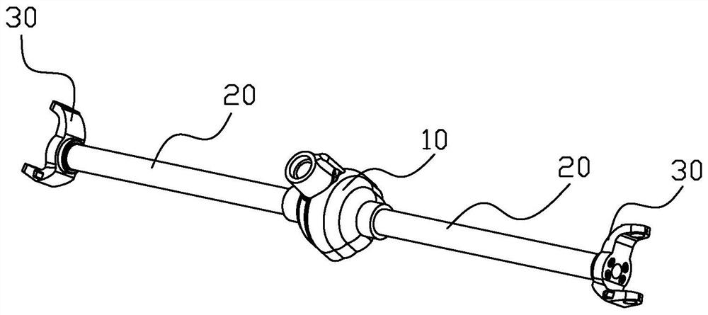 Integral front axle and vehicle with same