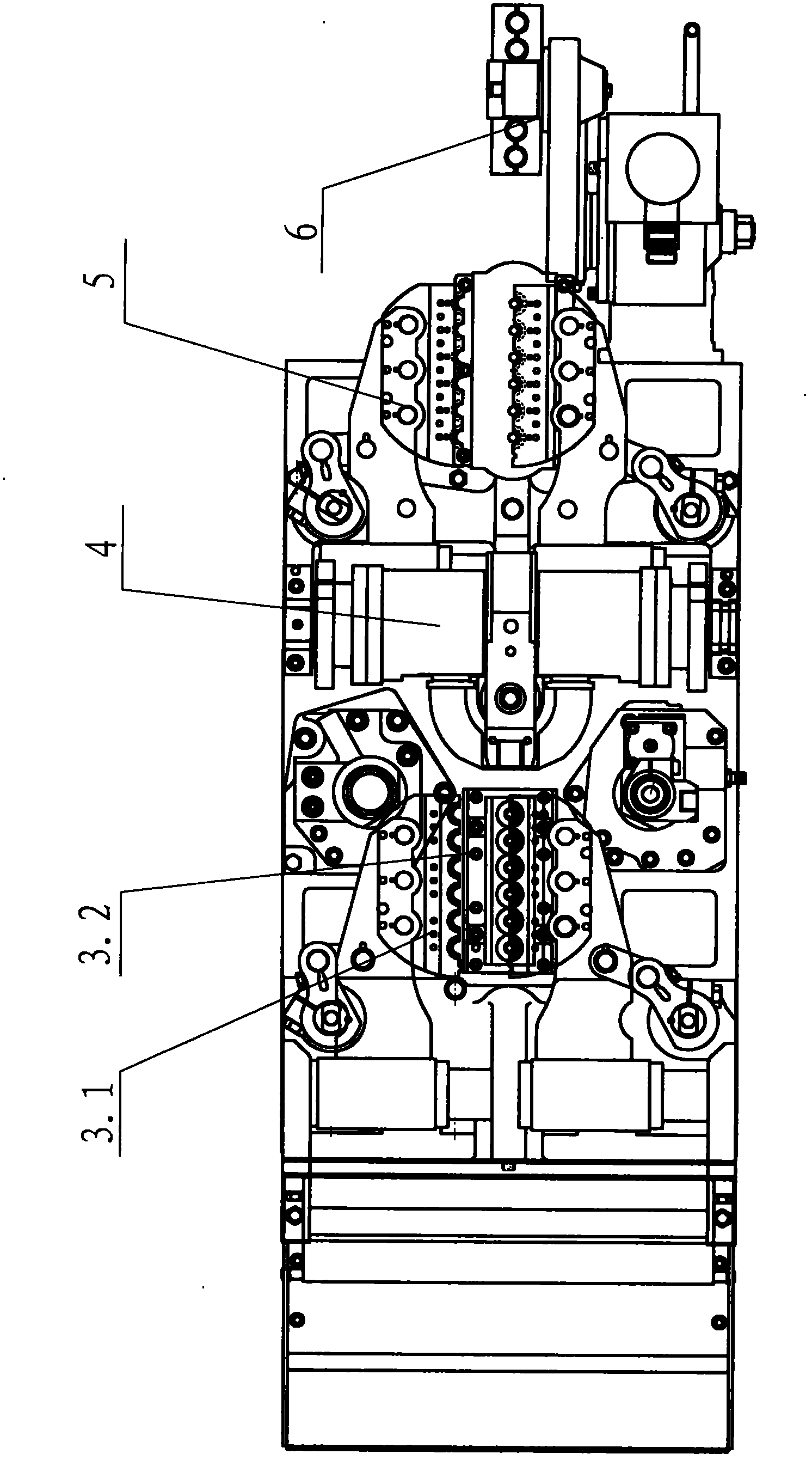 Six-drop individual section bottle-making machine and pressing and blowing production technology thereof