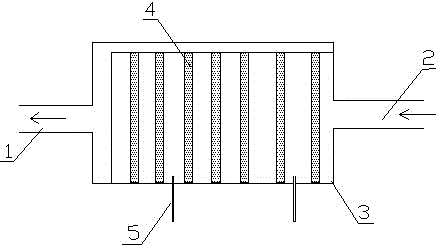 Dust filtration system of mixed gas of high-temperature oil gas, water vapour and carbonaceous easy-precipitation substances