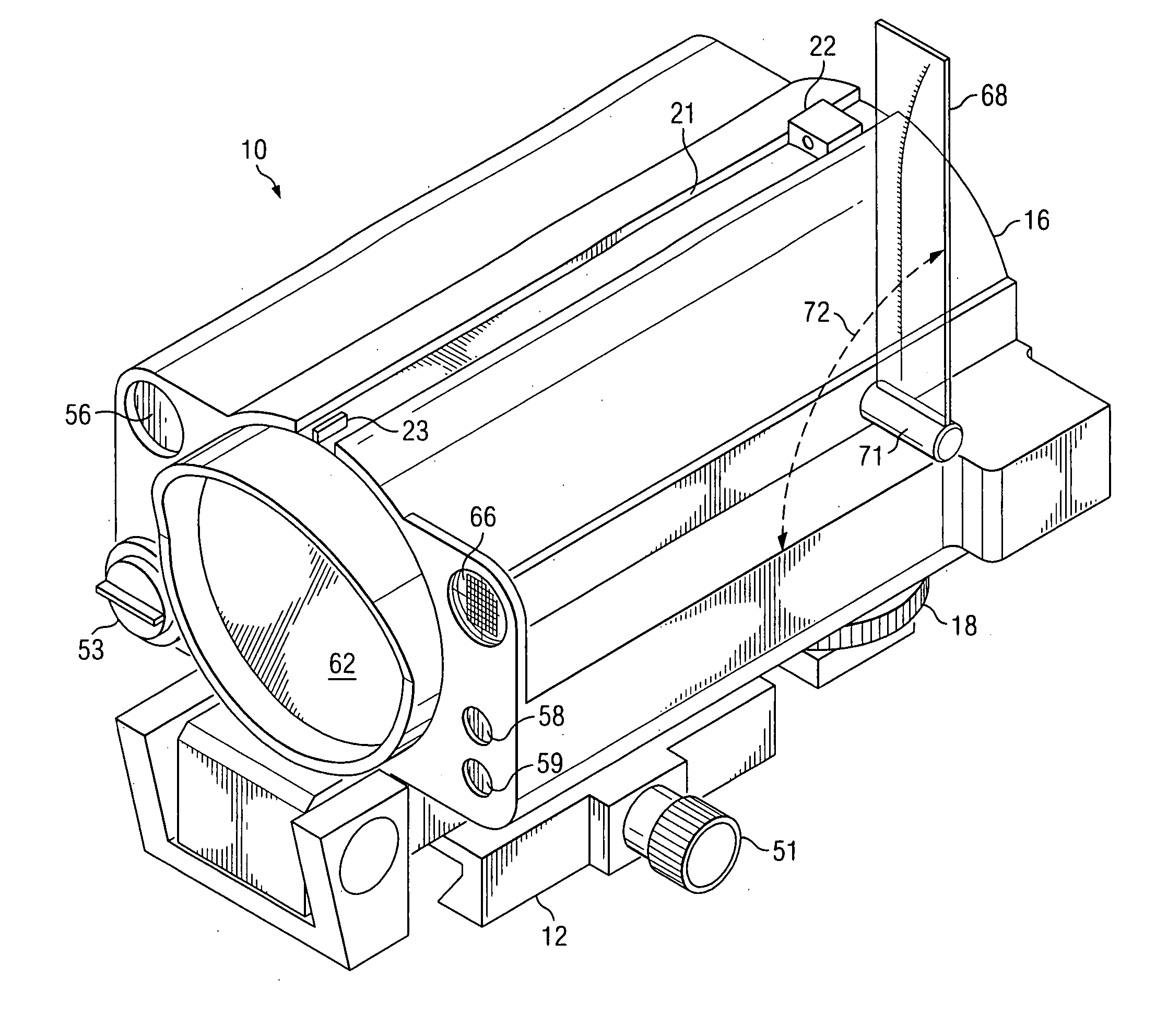 Weapon sight having multi-munitions ballistics computer