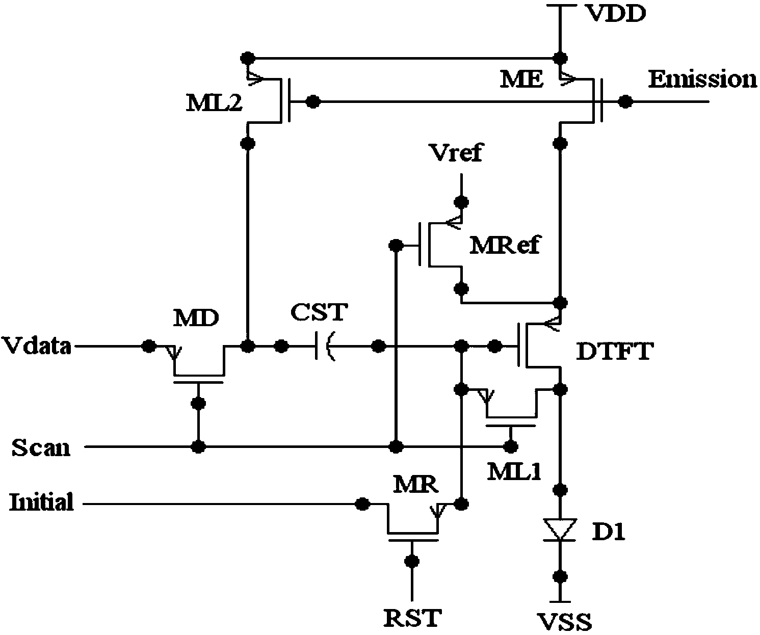 Pixel circuit, driving method of pixel circuit and display device of pixel circuit