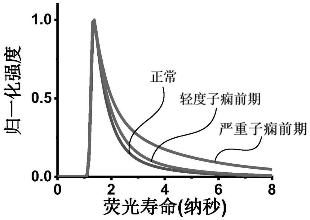 Preeclampsia diagnostic kit and application of fluorescent dye