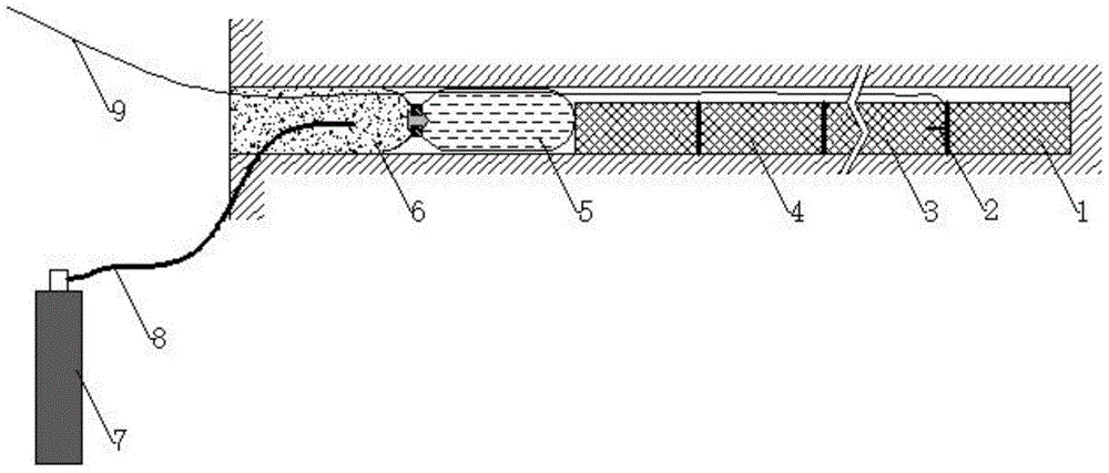 A kind of mine water gun mud bag and its application in blast hole plugging