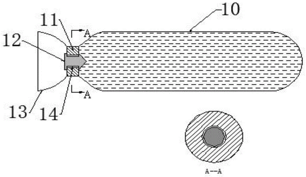 A kind of mine water gun mud bag and its application in blast hole plugging