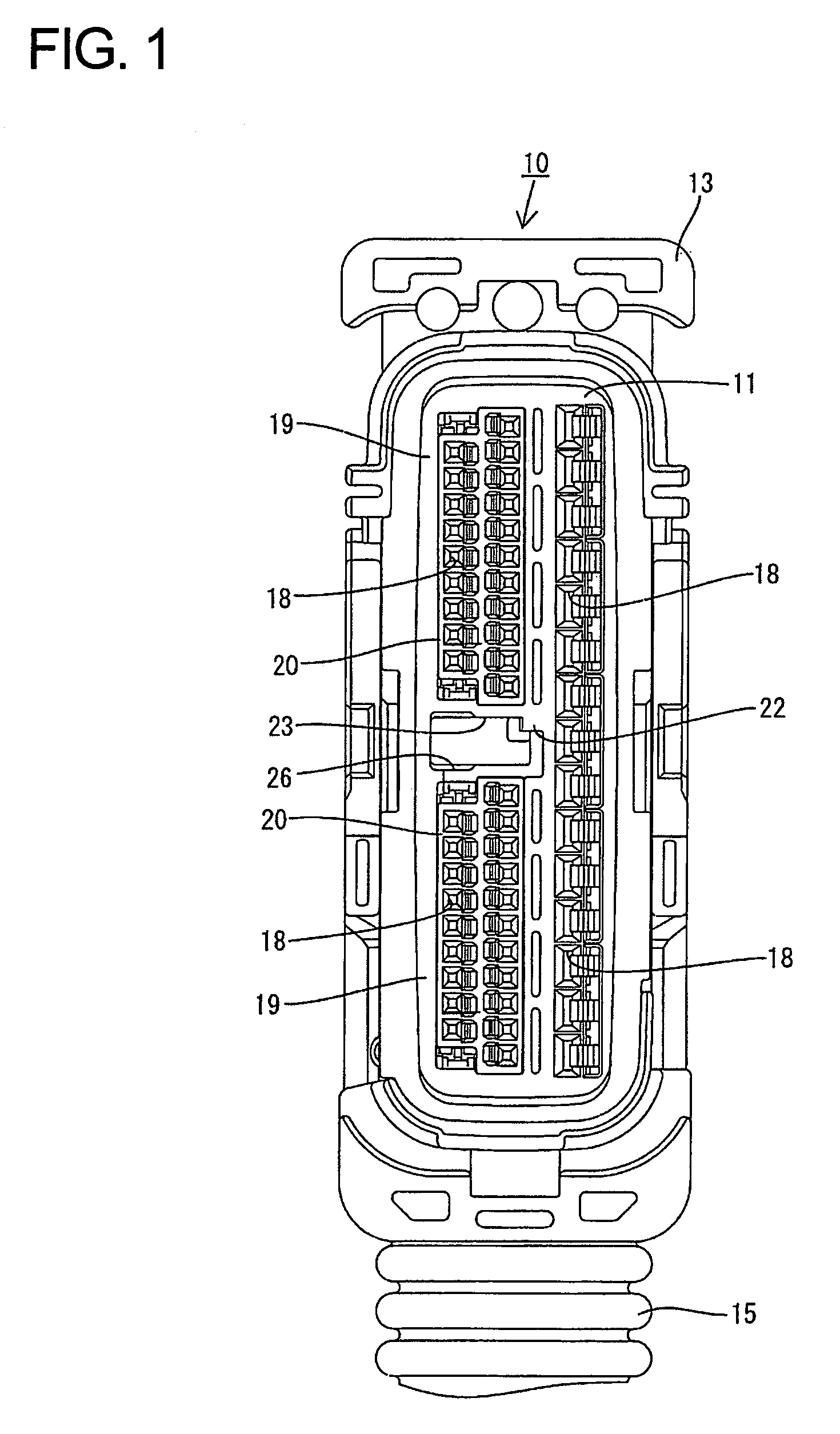 Connector with a moving plate