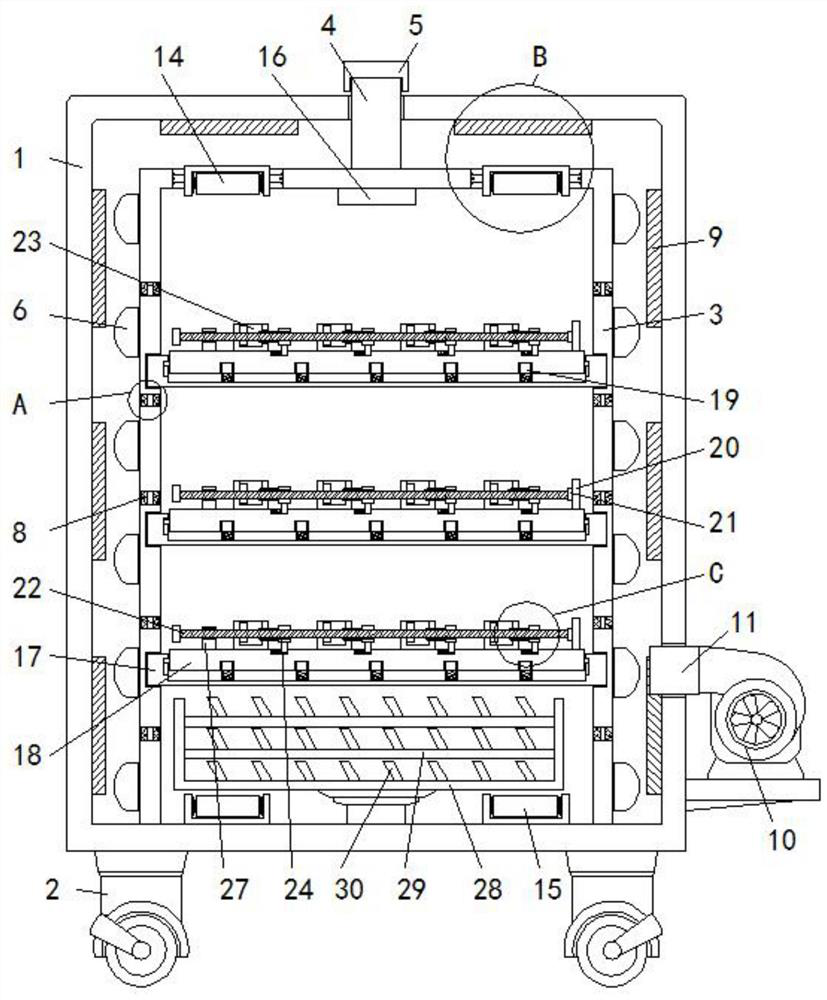 Blood storage device for blood transfusion department