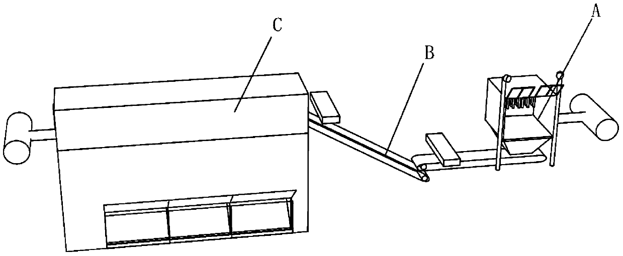 Room cleaning material distribution unit and material distribution method