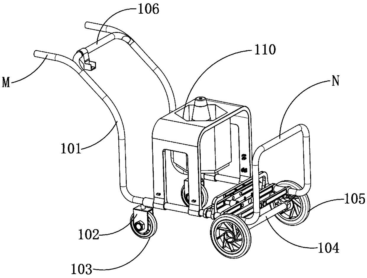 Construction cart for automatic traffic cone arrangement and placement