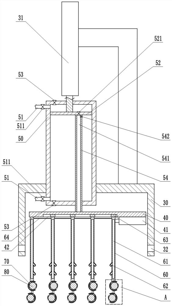 Filter screen flushing device of filter press