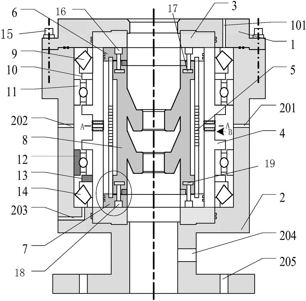 Continuous circulation drilling active sealing type rotation control head and screw-on-off method thereof