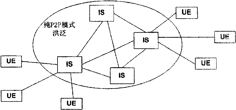 Peer-to-peer networking file sharing service network structure