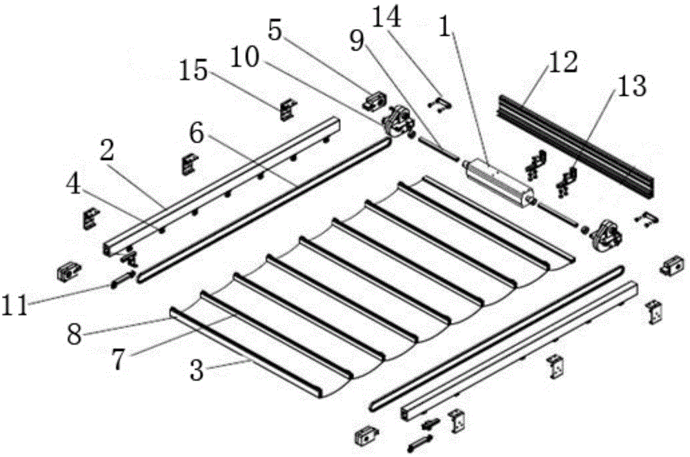 Bi-rail foldable ceiling curtain