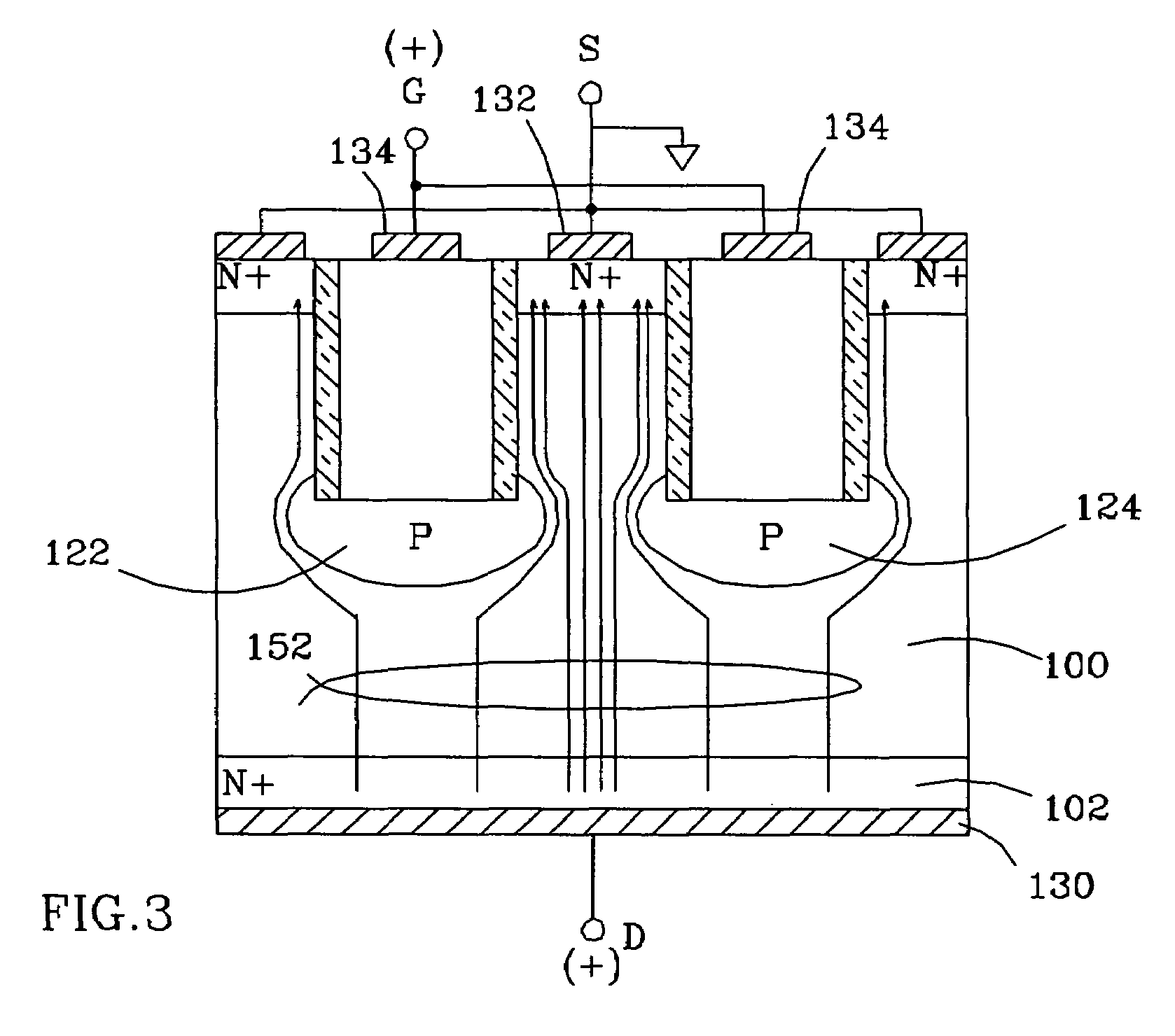 High voltage FET switch with conductivity modulation