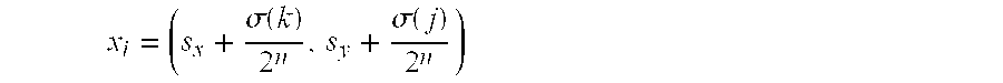 Generating an image using sample points determined on a sub-pixel grid offset using elements of a low-discrepancy sequence