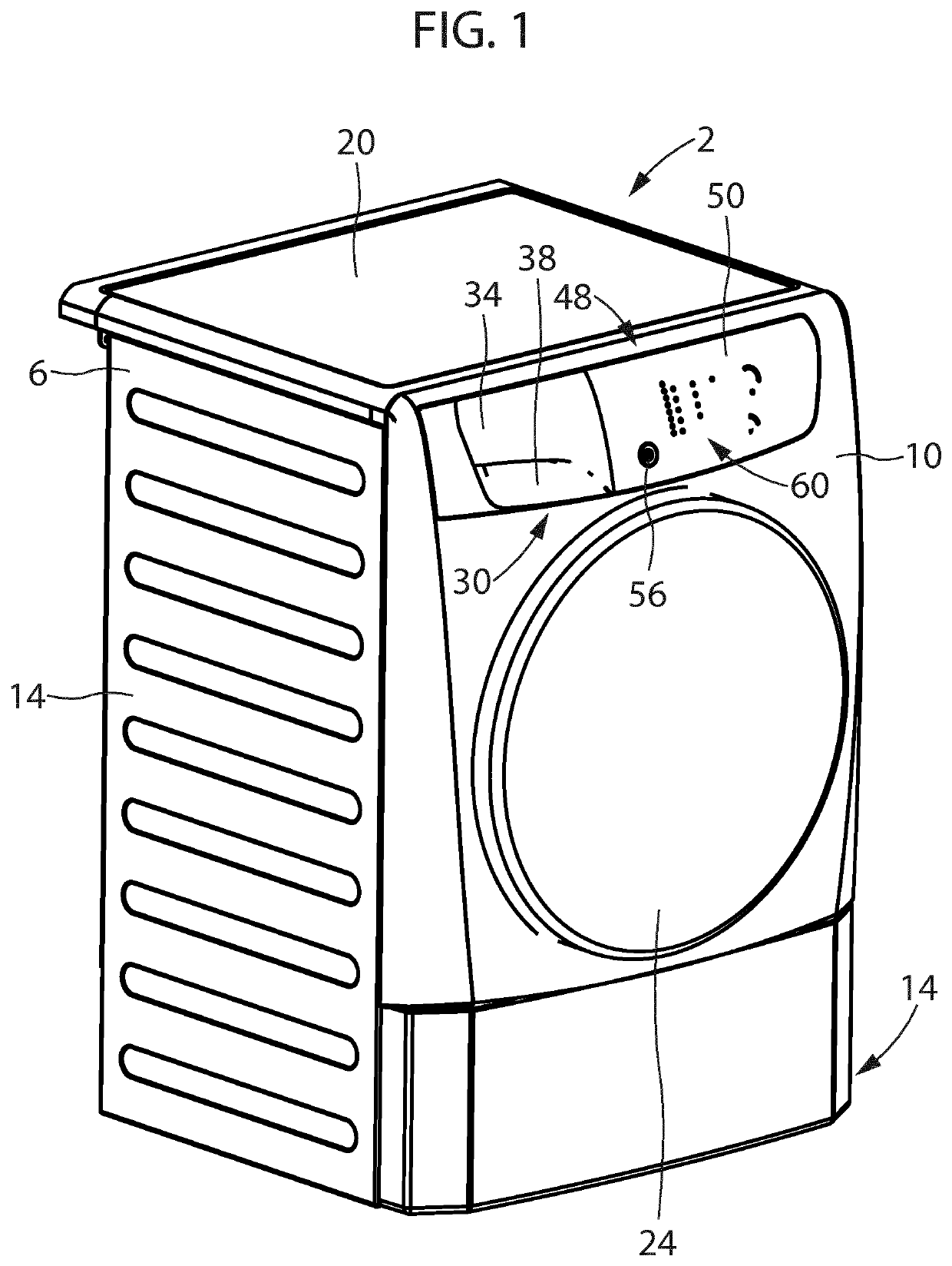 Household appliance with an electronic board and method for manufacturing a household appliance