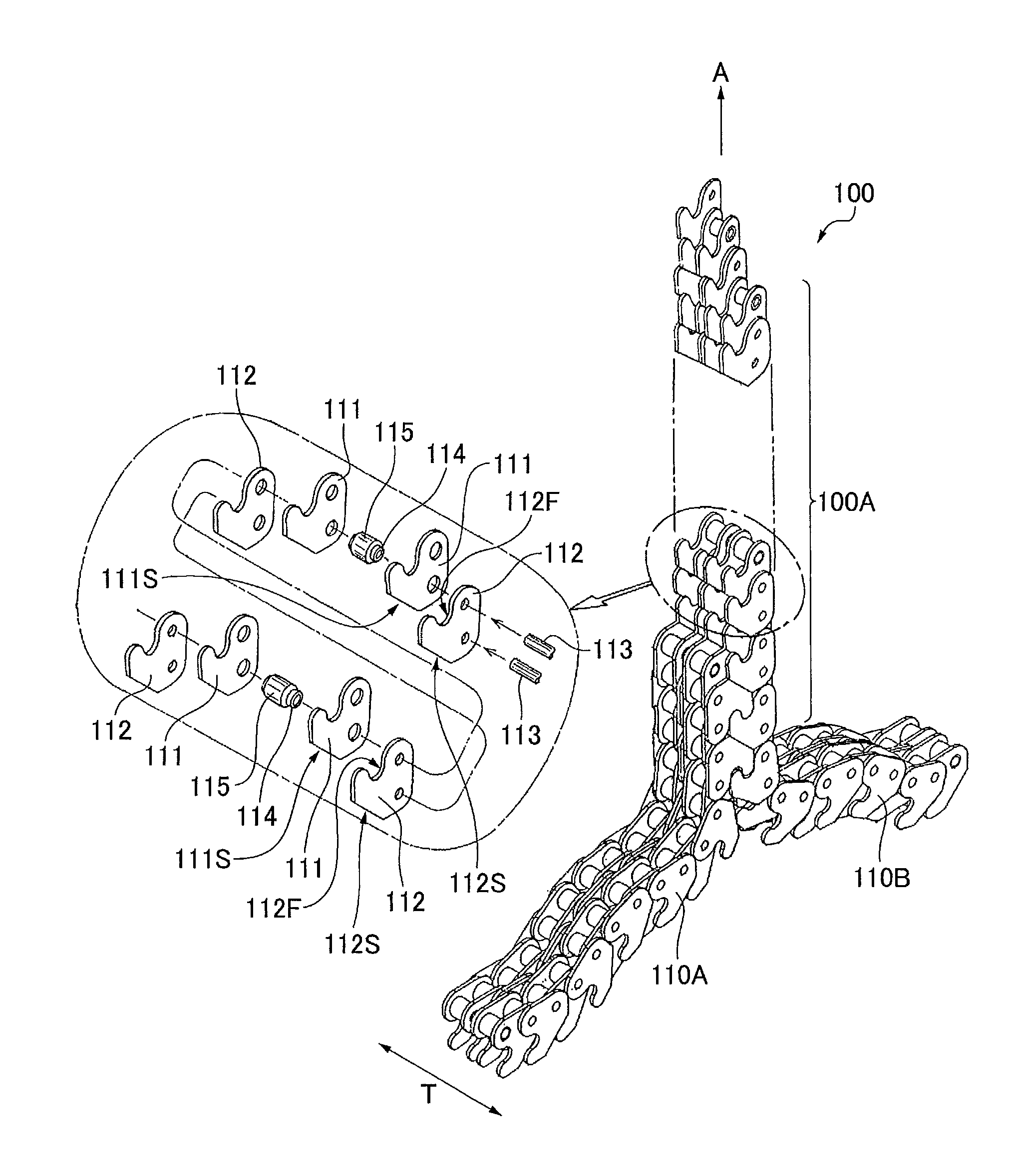 Engagement chain unit