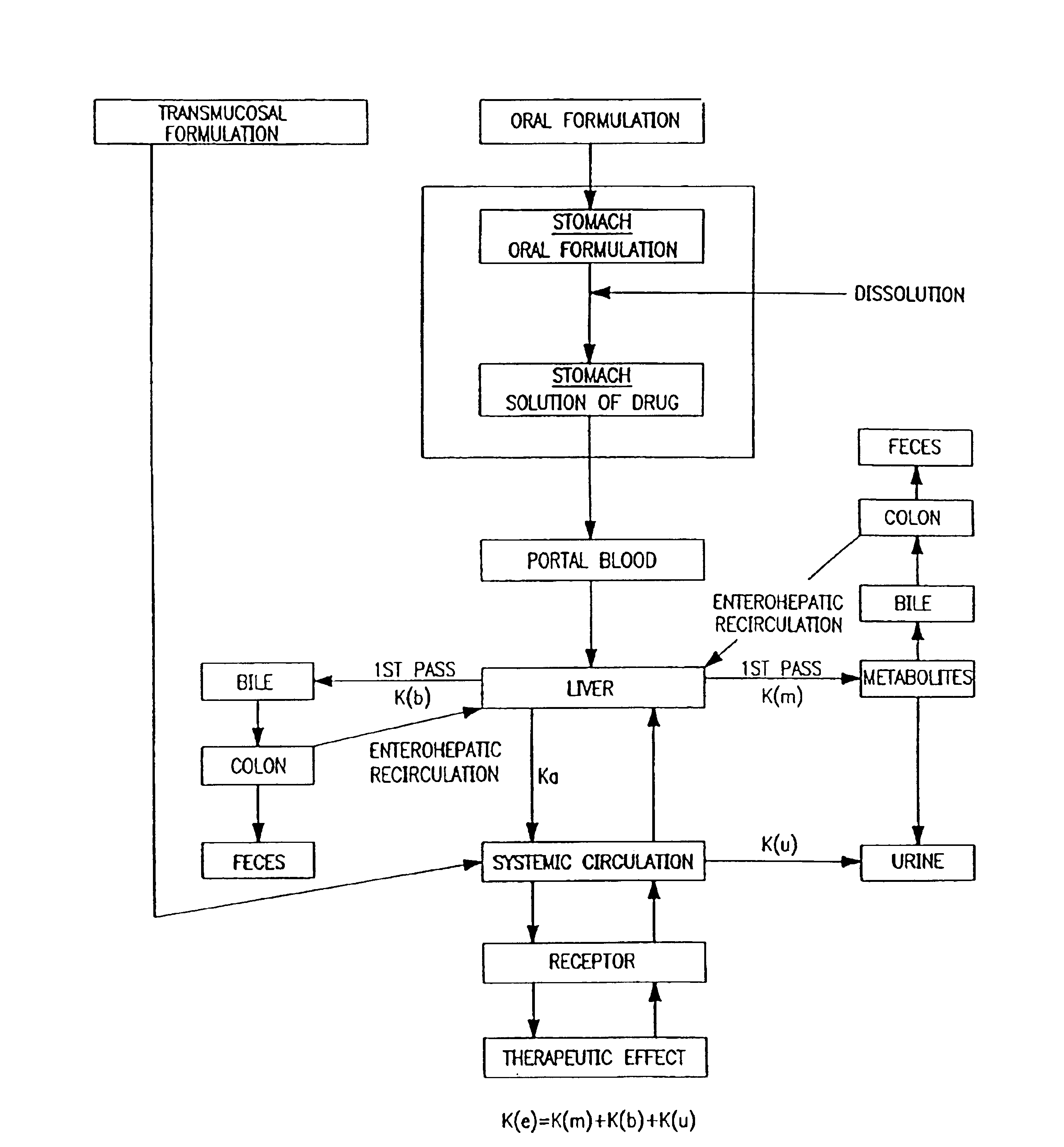 Buccal, polar and non-polar spray or capsule containing drugs for treating disorders of the central nervous system