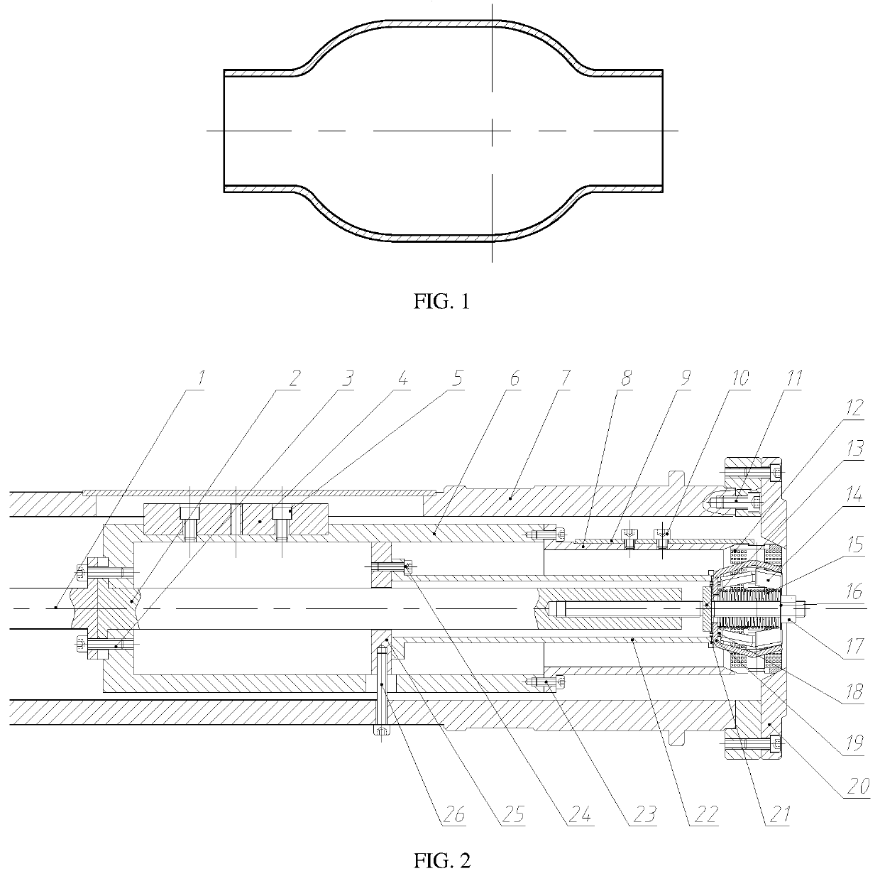 Internal and external clamping method and device of thin-wall tubular part during rotary processing