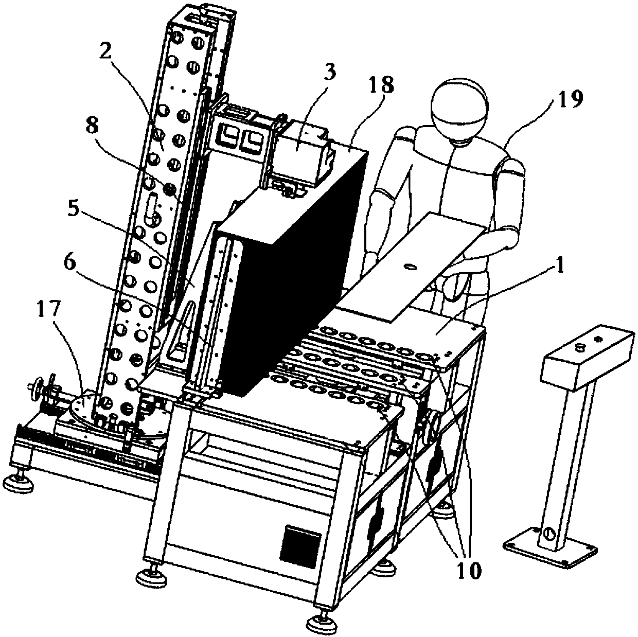 Marking device with lifting function