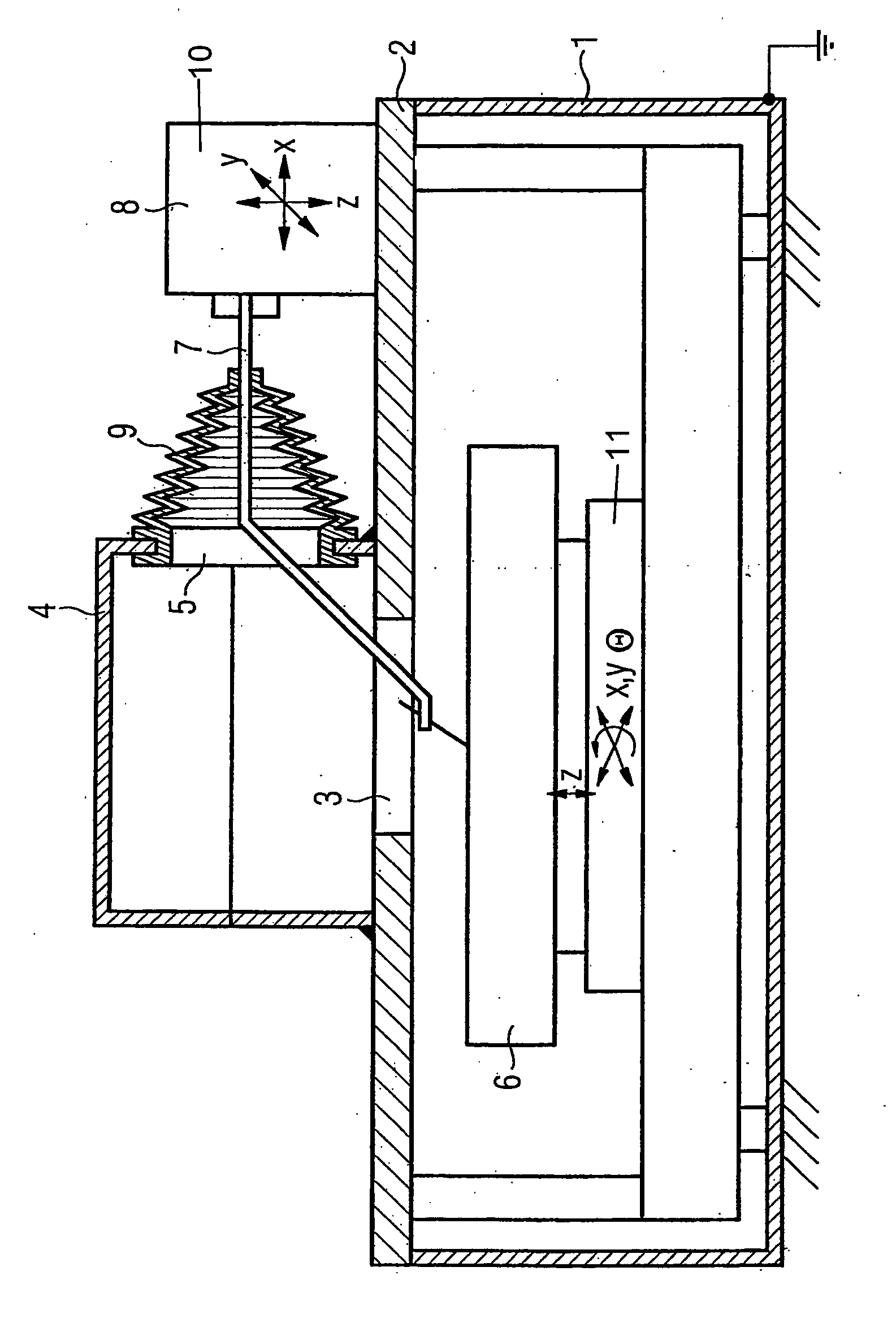 Probe station comprising a bellows with EMI shielding capabilities