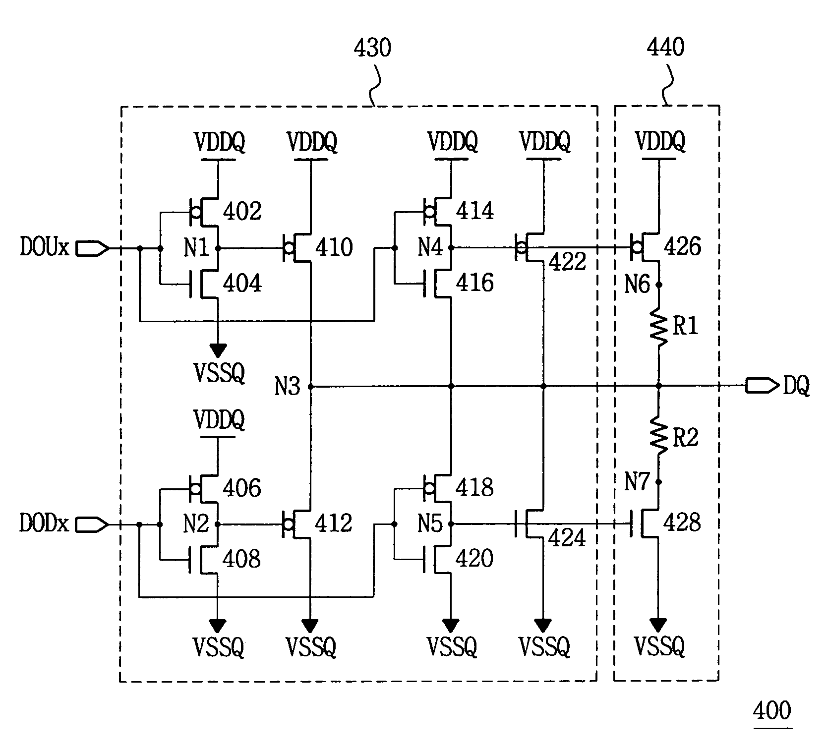 Output driver for use in semiconductor device