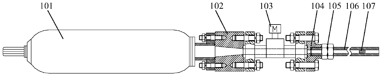 Vehicle underwater launching experimental device for supercavitation mechanism research