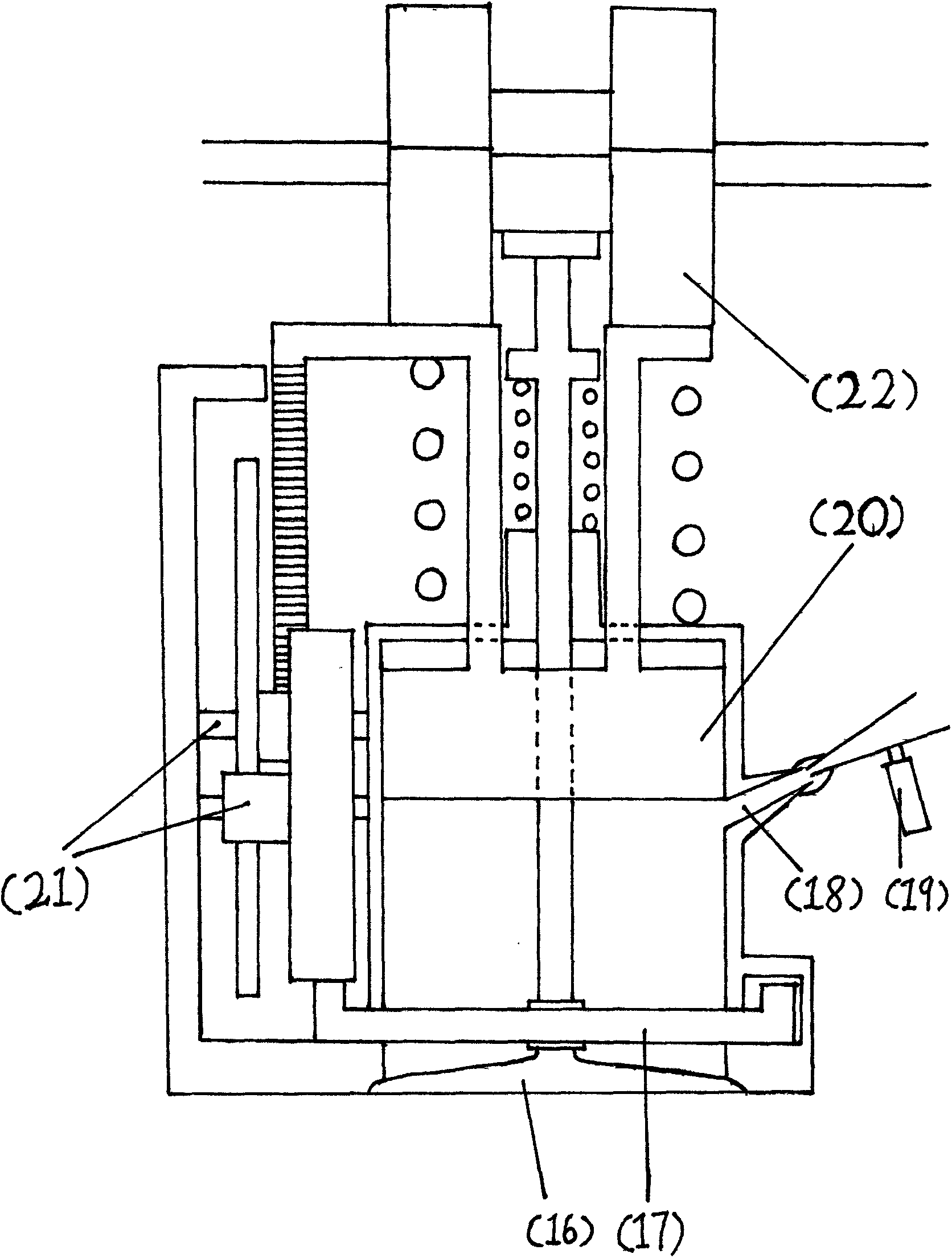 Later-compression-stroke carbon filling type carbon powder engine