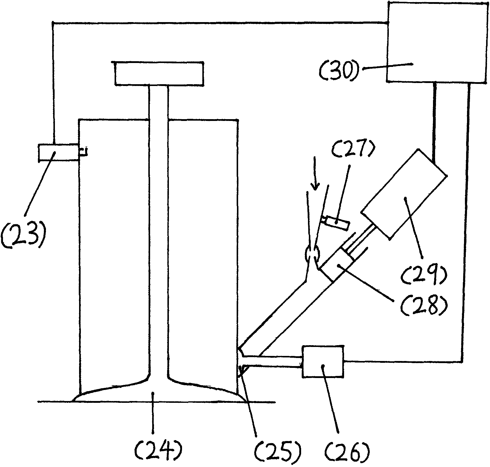 Later-compression-stroke carbon filling type carbon powder engine