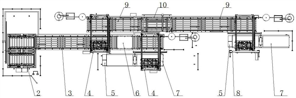 Double-line assembly production line with de-molding function