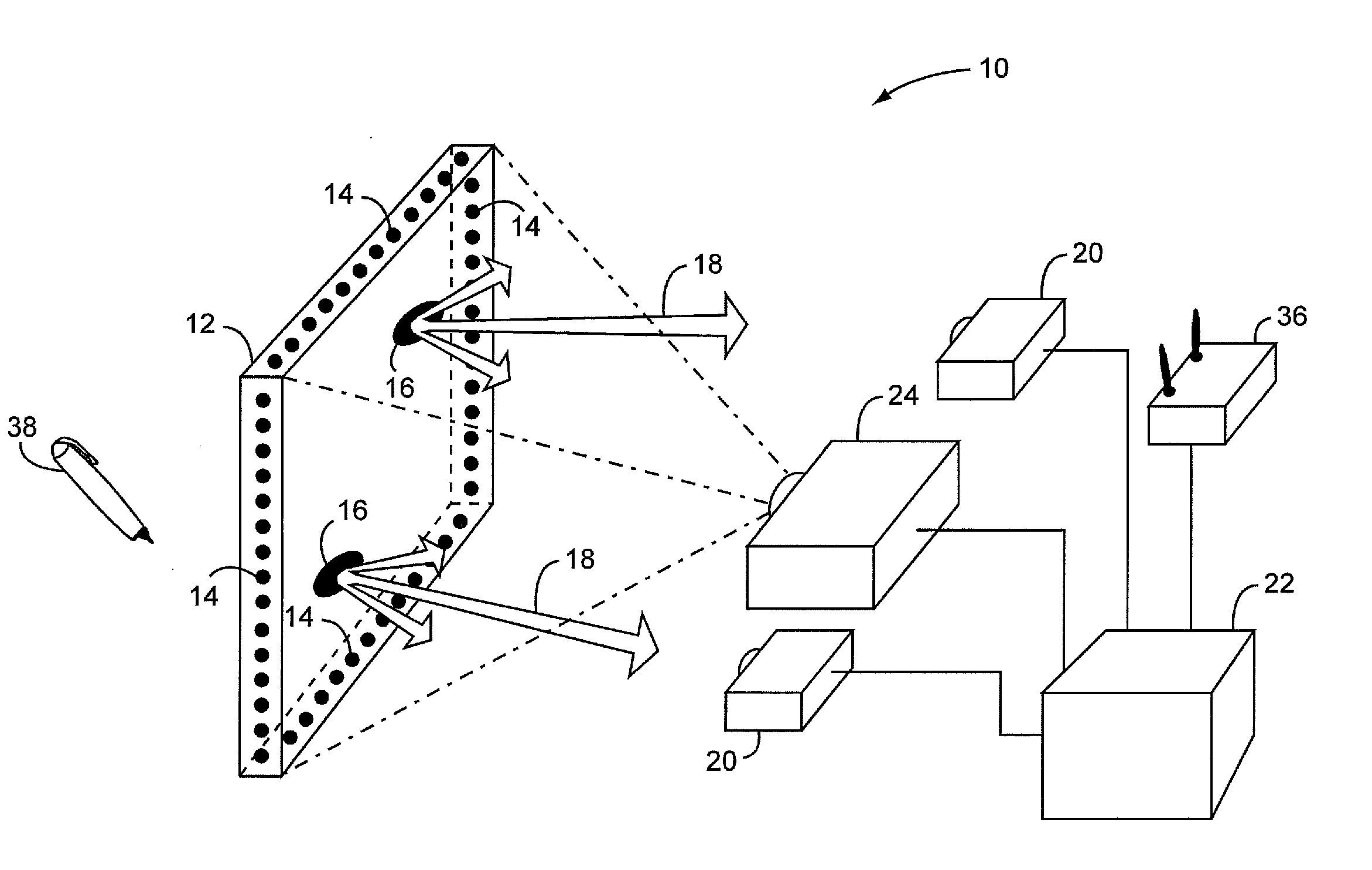 Multi-touch touchscreen incorporating pen tracking