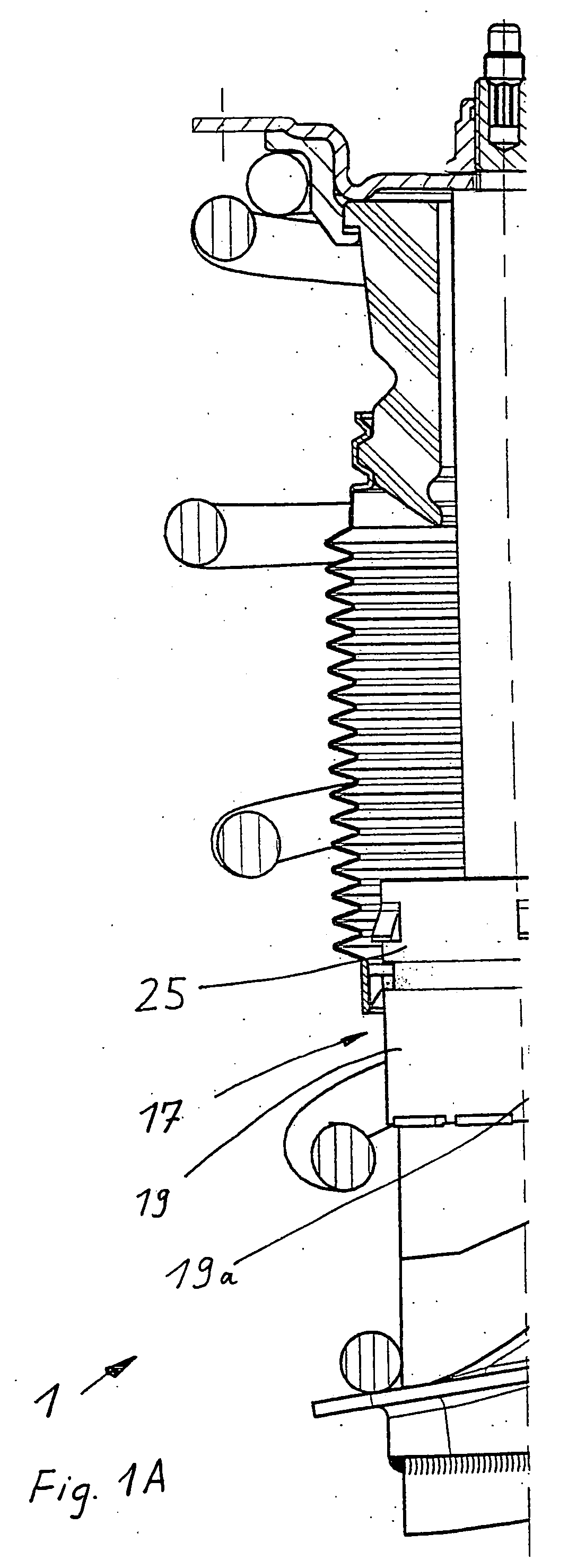 Retaining cap for a protective bellows