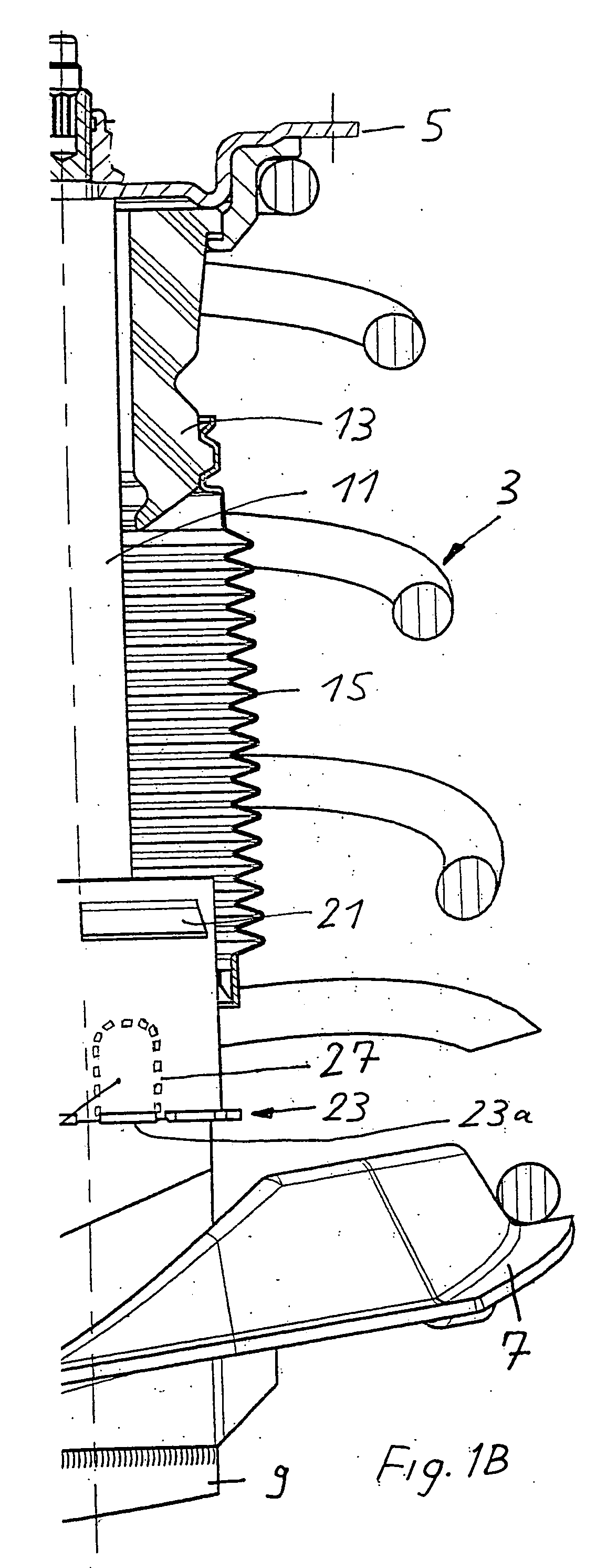 Retaining cap for a protective bellows