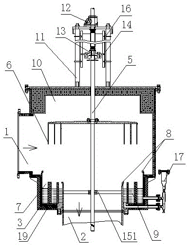 A gas pipeline liquid metal sealing valve for high temperature environment