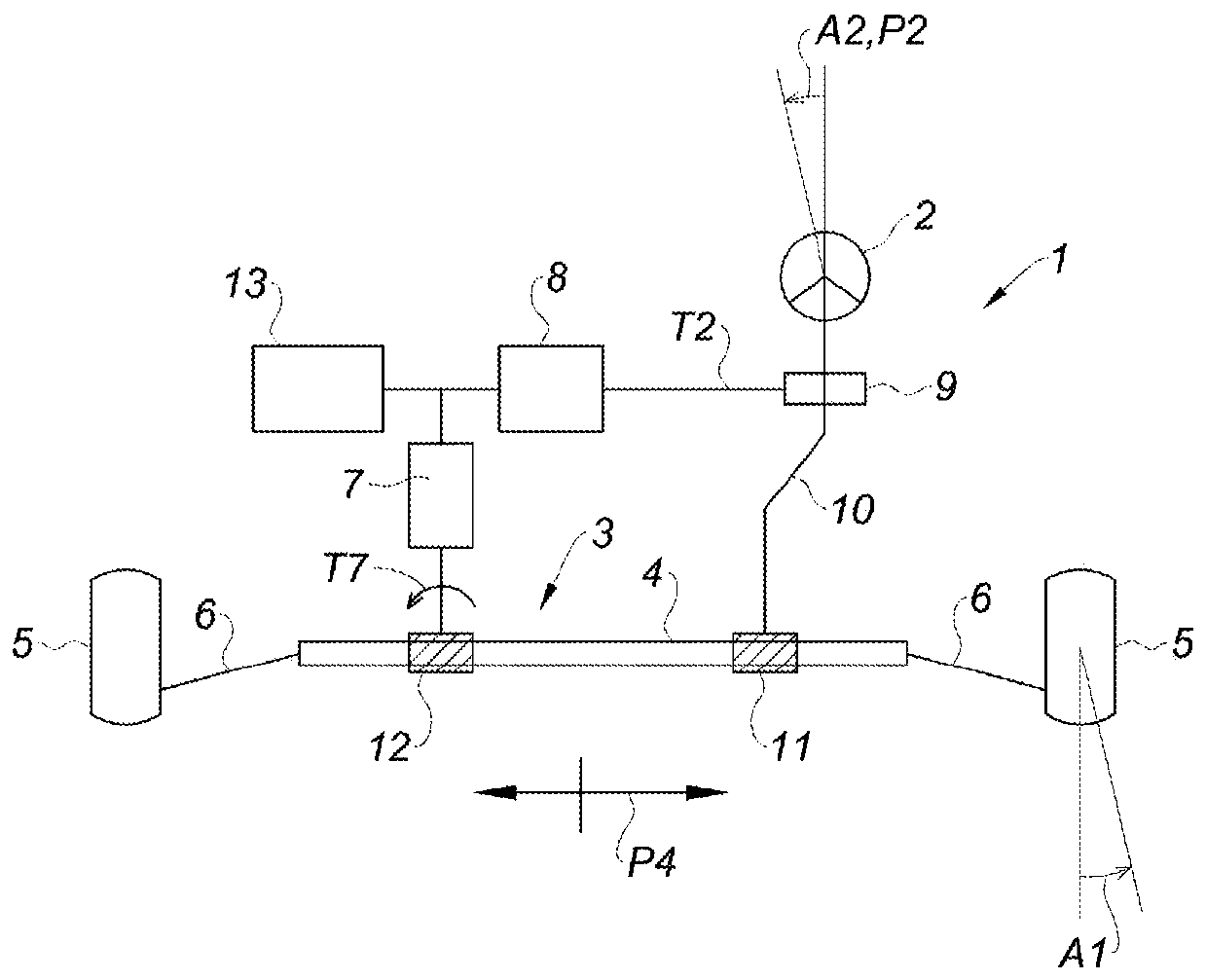 Use of an assist motor of a power steering system to generate test cycles according to a position ascertaining cycle