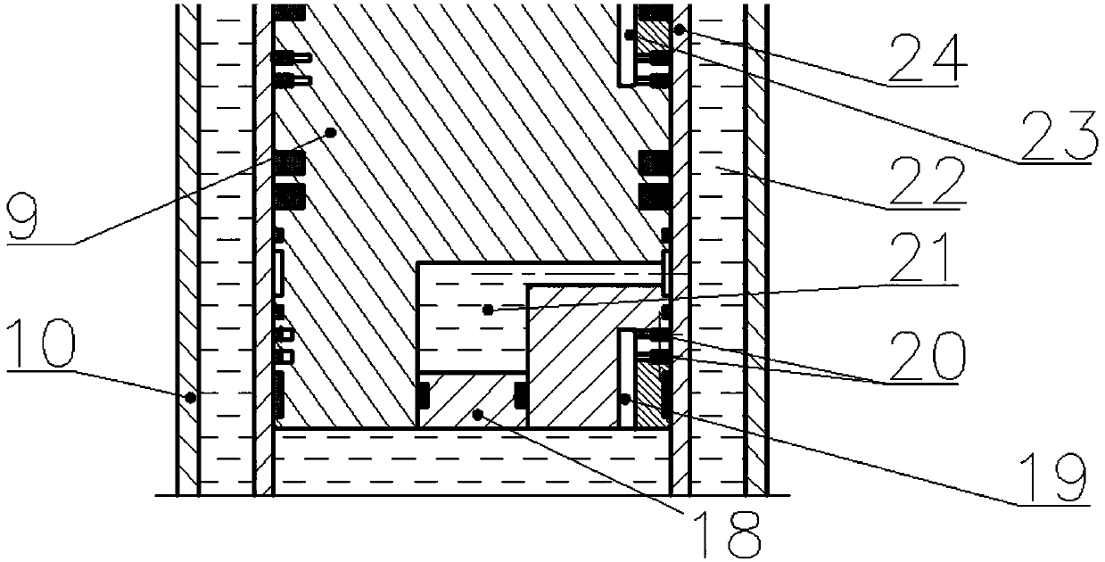 Air-pressure spring piston assembly sealing structure