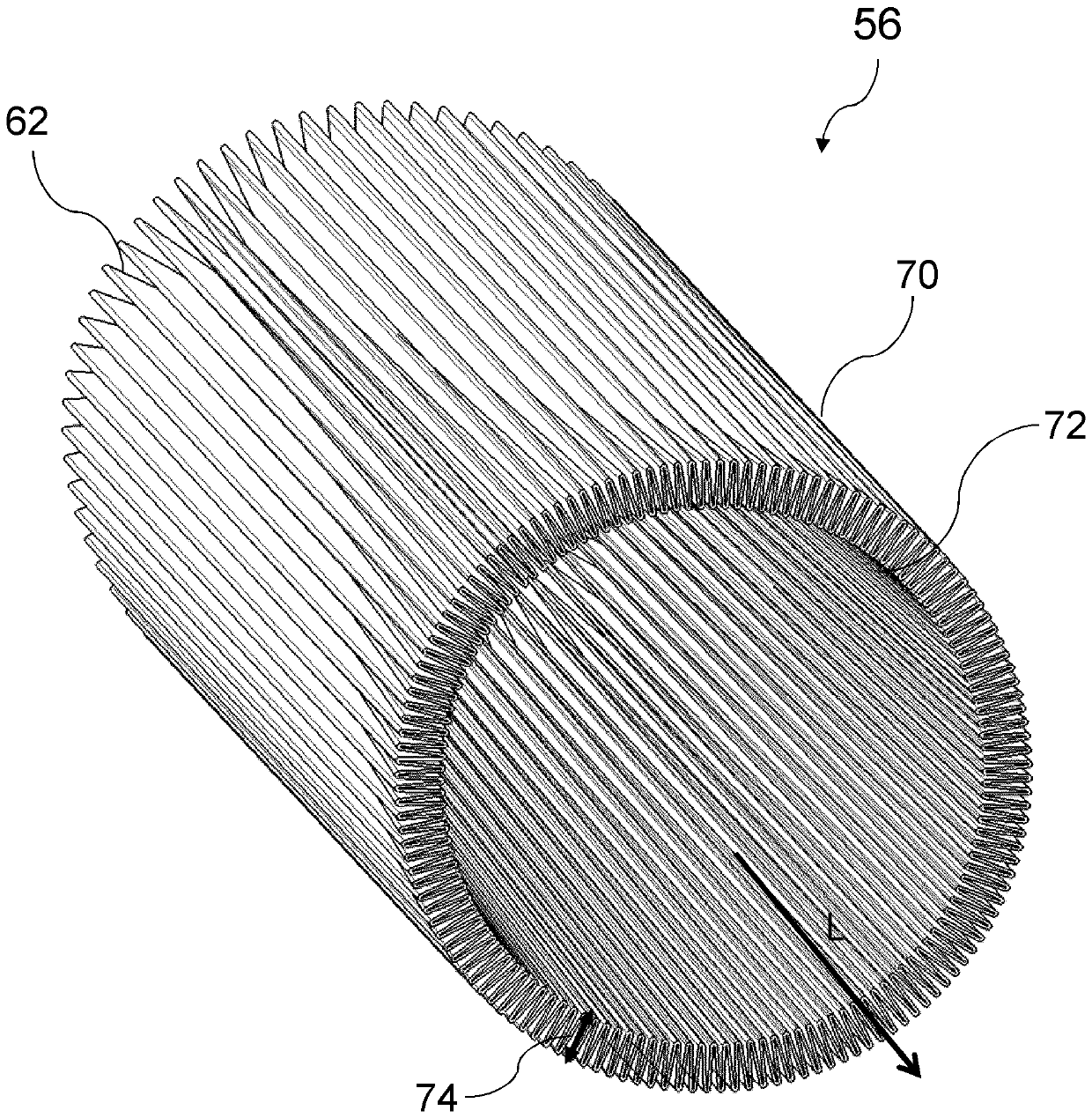 Filtration system with filter elements