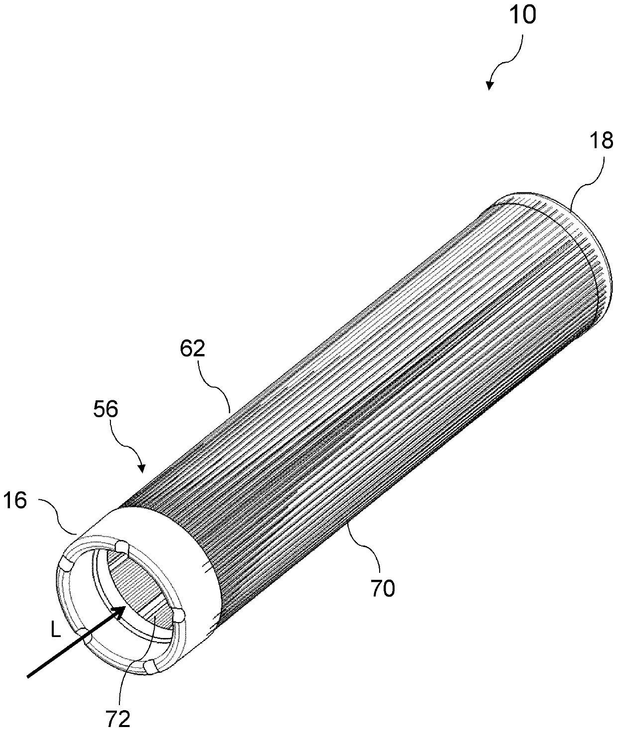 Filtration system with filter elements