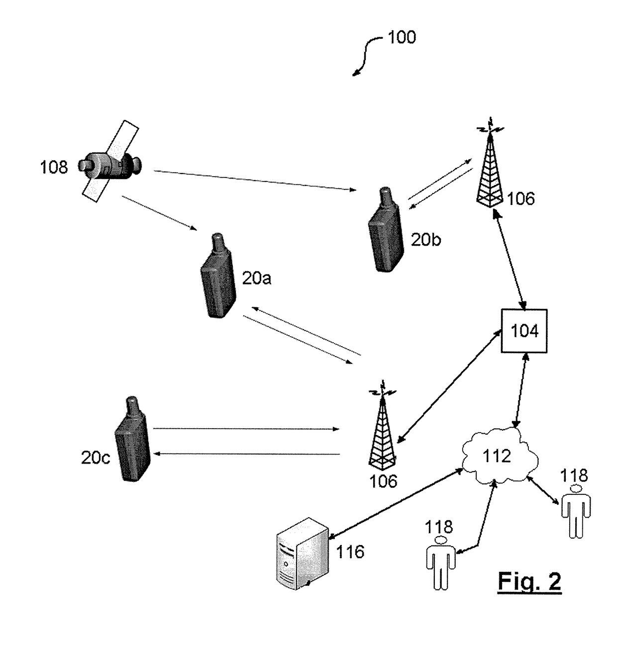 System and method for determining the location of a location tracking device