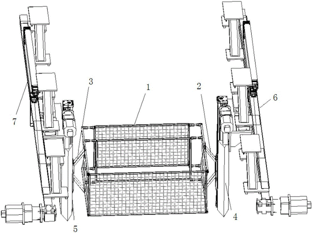 Netting forced oscillation testing device