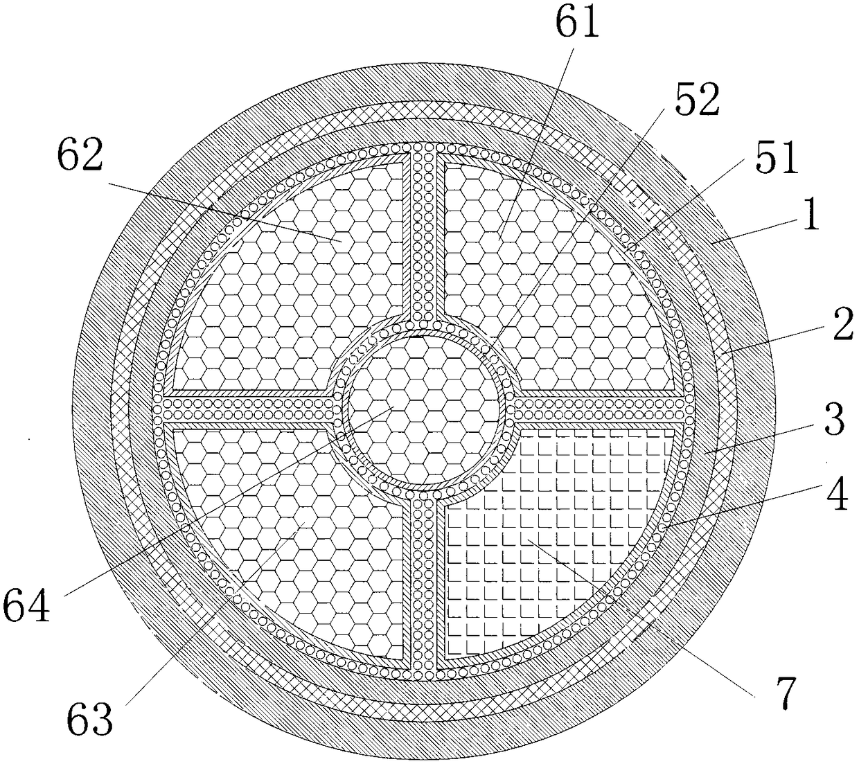 A well-tunnel structure whole-area on-line monitoring bus bar and a method for installing and using the bus bar