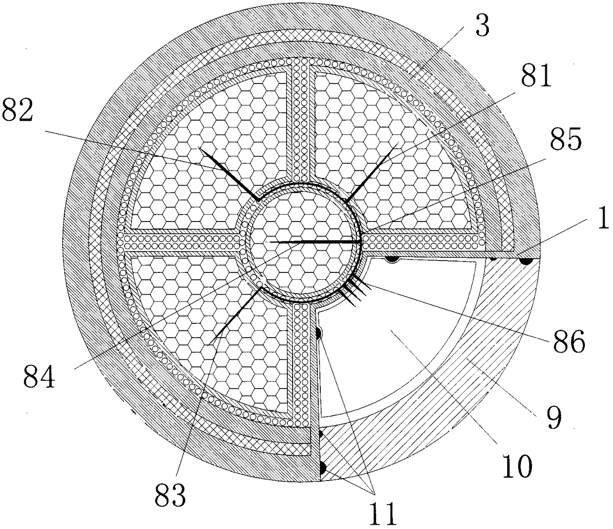 A well-tunnel structure whole-area on-line monitoring bus bar and a method for installing and using the bus bar