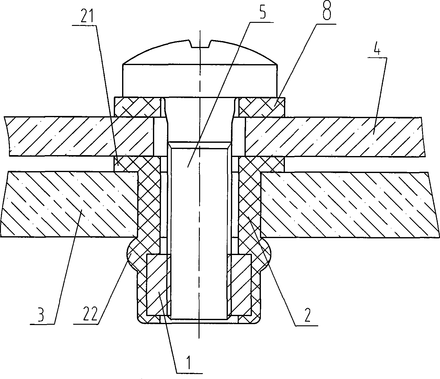 Amortization connecting nut