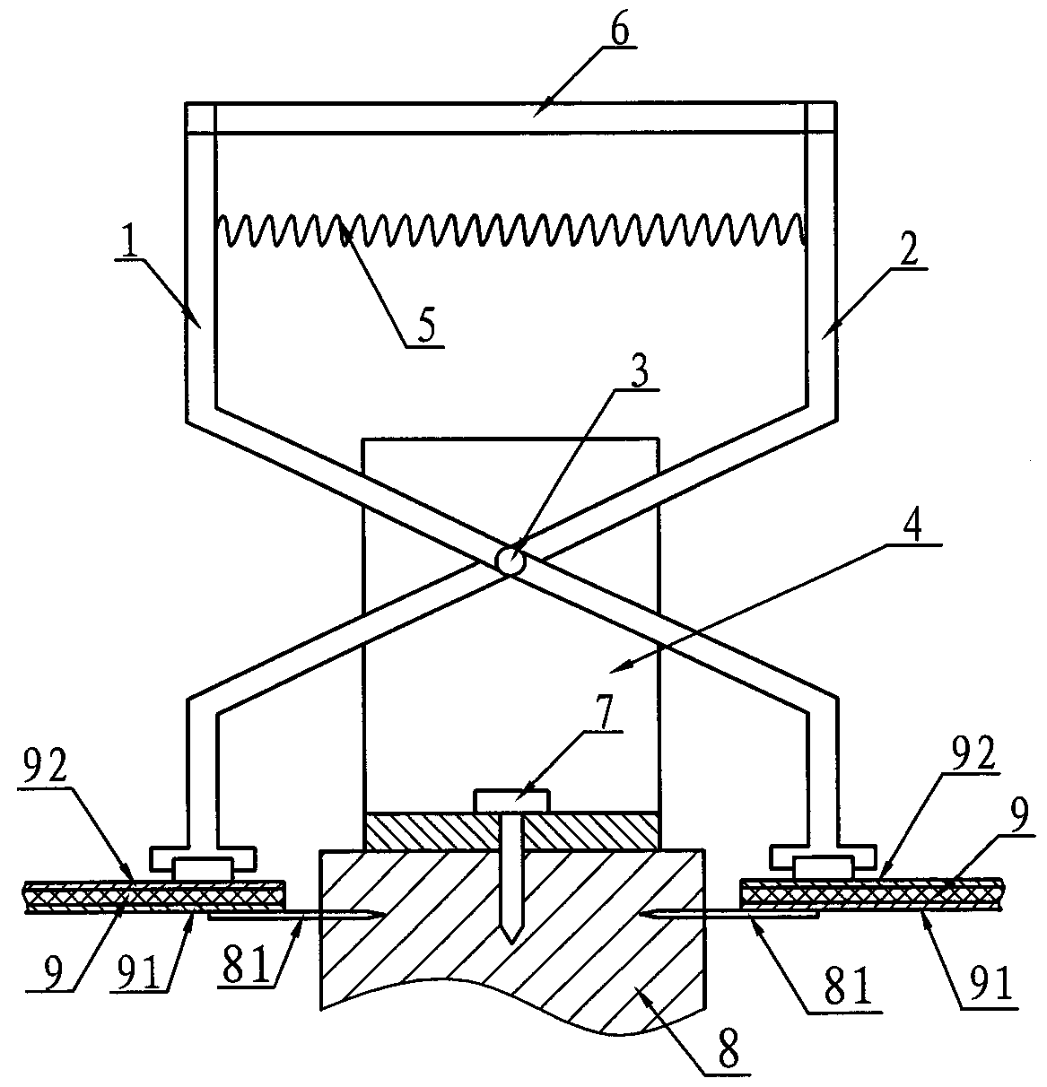 Compression clamp for solar battery attenuation test