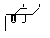 Phosphorus pig iron cast negative electrode assembled carbon block