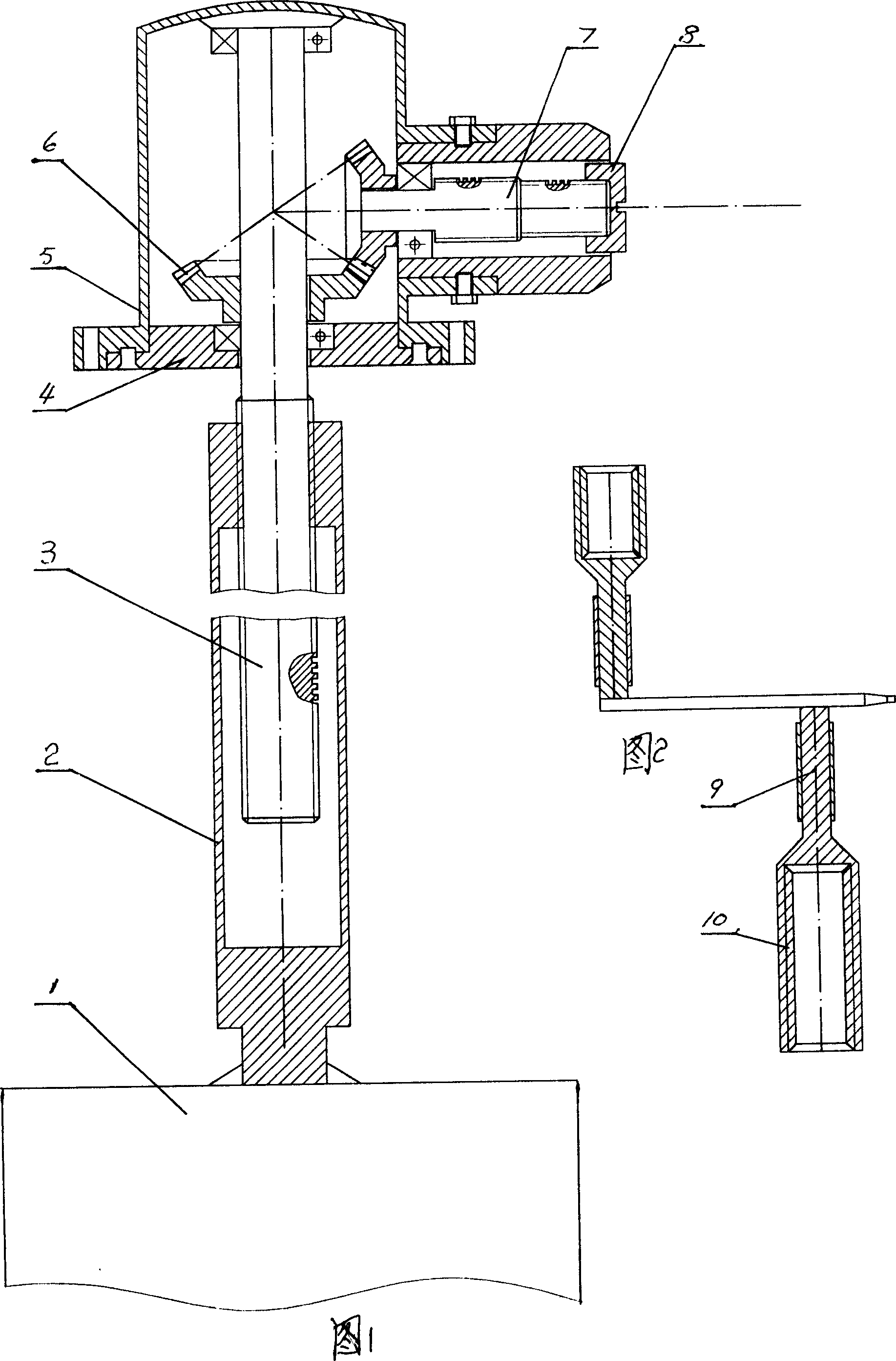 Operating device for theftproof water gate