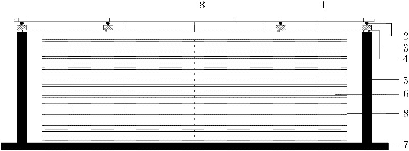 Suspension type multi-dimensional input horizontal multi-directional shearing model casing device